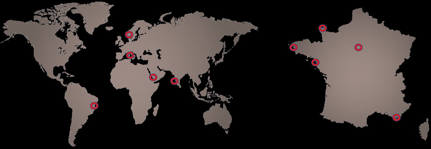 Présence dans le monde